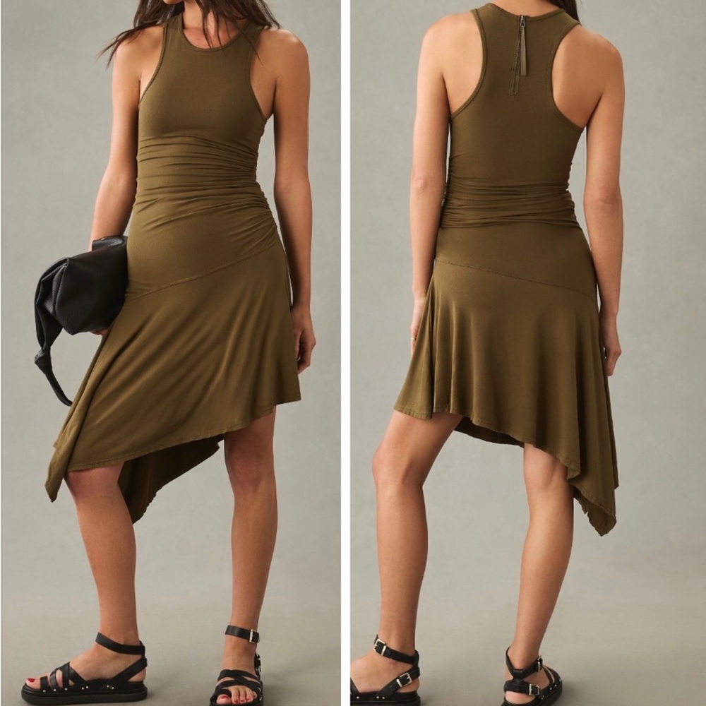 Daily Practice By Anthropologie Sleeveless Side-Ruched Dress